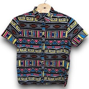 H&M Divided L cassette culture World Beat button-front 90s Y2K Hawaiian shirt‎